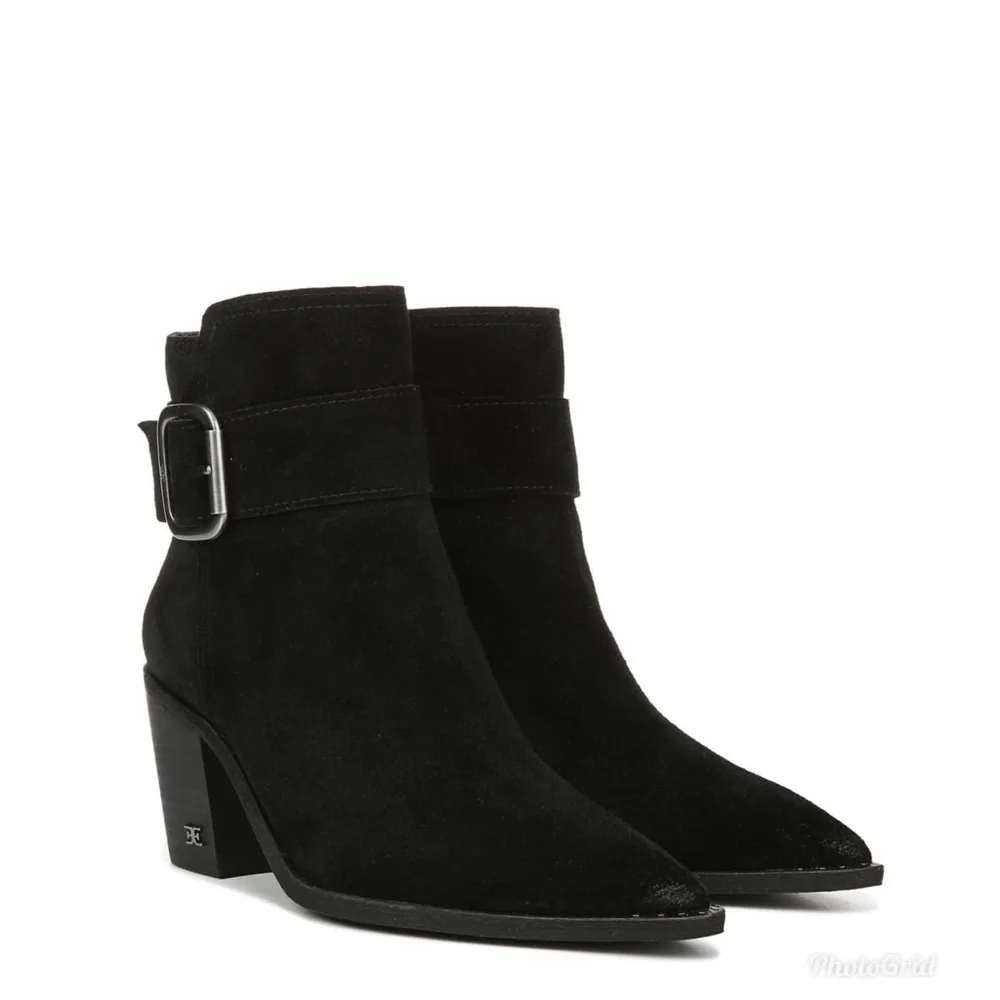 Sam Edelman Leonia Ankle Buckle Suede Bootie 10